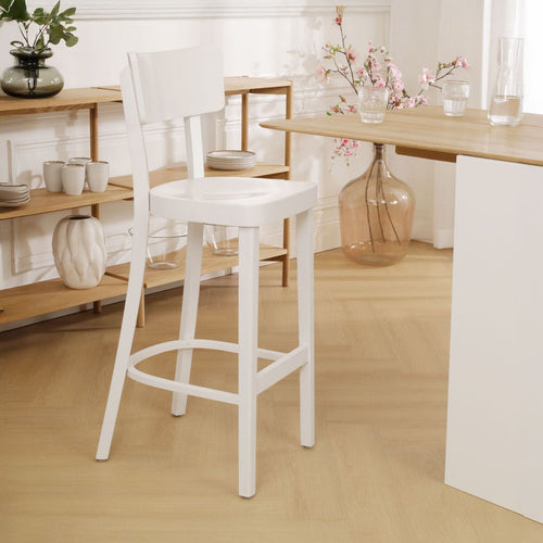 Fameg Felix houten barkruk wit - 75 cm - vtwonen shop