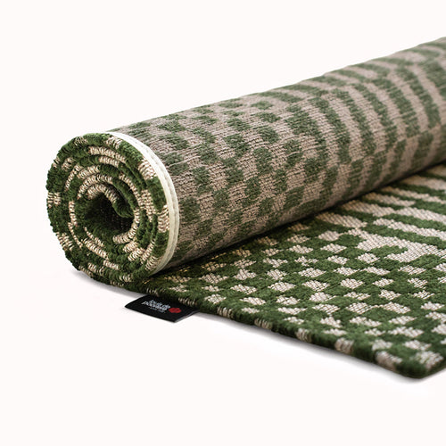Louis De Poortere binnen & buiten machinewasbaar vloerkleed Structures Berber van 70% gerecycled PET - groen - 235x340cm