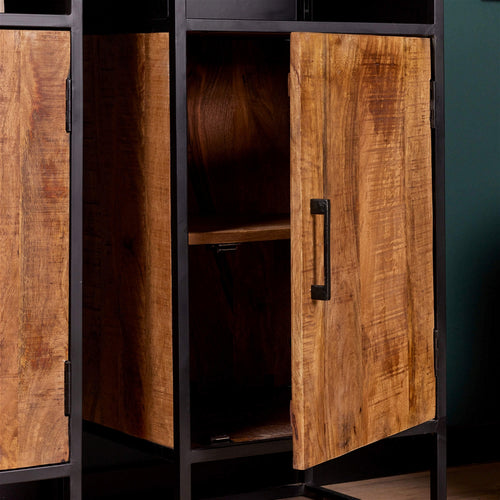 StarFurn Boekenkast Oakland - Zwart Hout - 50x40x200cm - vtwonen shop