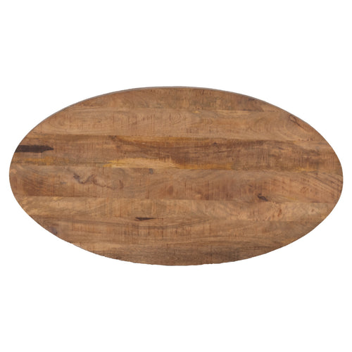 Giga Meubel Salontafel Mansour - Ovaal Bruin Hout - 130x70x40cm