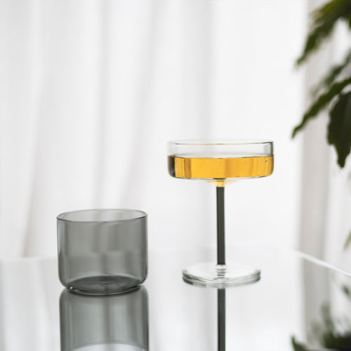 Ona - Glas 29cl grijs Fizz - Set van 4