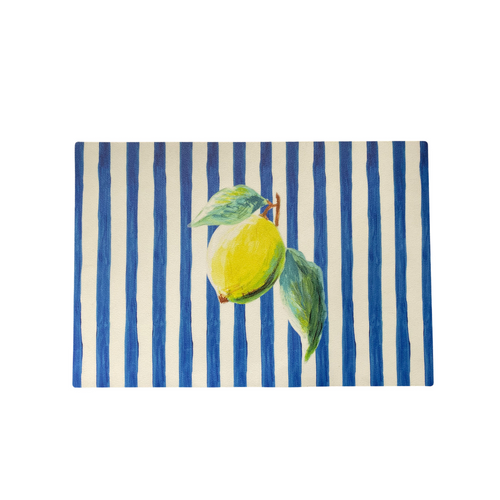Catchii Placemat with stripes blue lemon