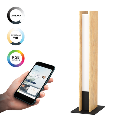 EGLO connect.z tafellamp Anchorena-Z - 46,5cm - bruin/zwart/wit - rgb - vtwonen shop