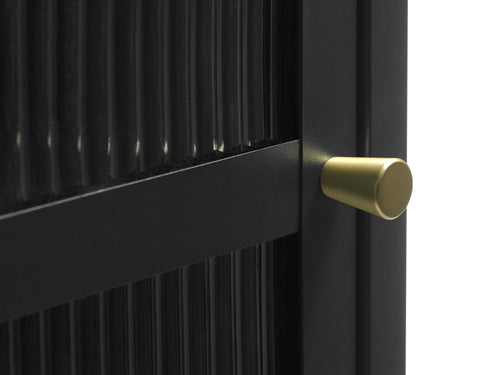 Rebellenclub Vitrinekast Omeo - 160 x 58 cm - Zwart - vtwonen shop