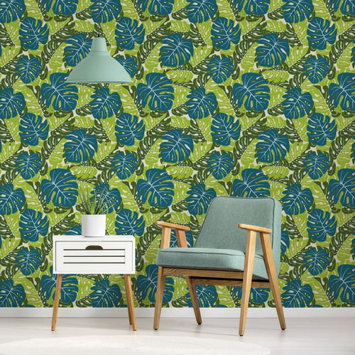 Walls4You behang palmbladeren groen - 53 cm x 10 m - 640159