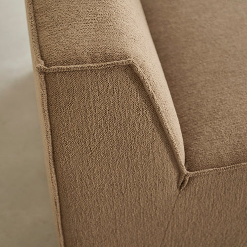 Tikamoon Modulaire fauteuil in camelkleurige stof - Bruin