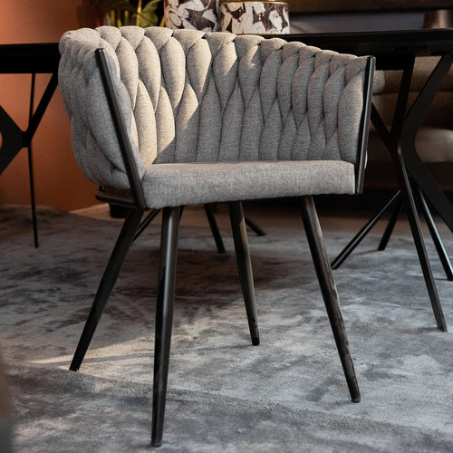 Kare Design Stoel met armleuningen Dean grijs