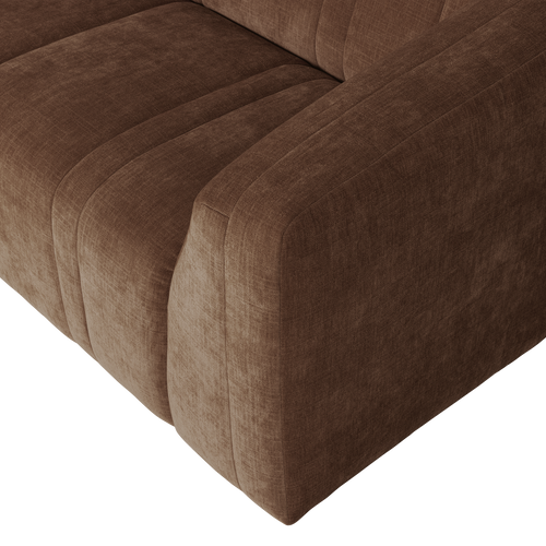 WOOOD 2-zits bank Omaire - Chenille - Lichtbruin