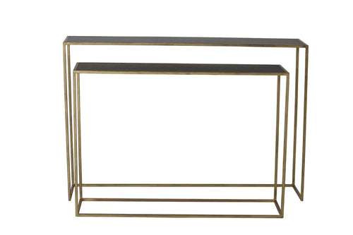 Light & Living side BOCA - 120x25x80cm - goud - Set van 2