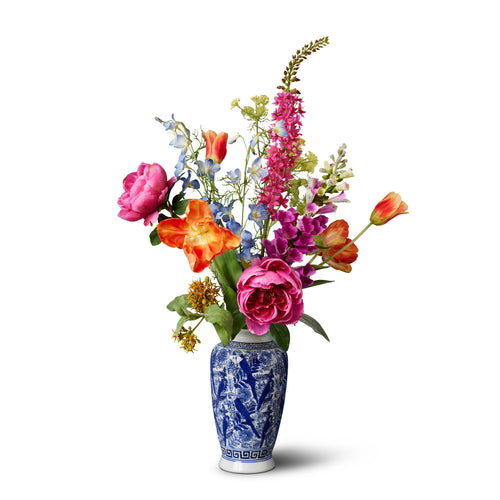 Madame Fleurie zijden boeket Floral Symphony Grande - Eclectic style - met vaas - vtwonen shop