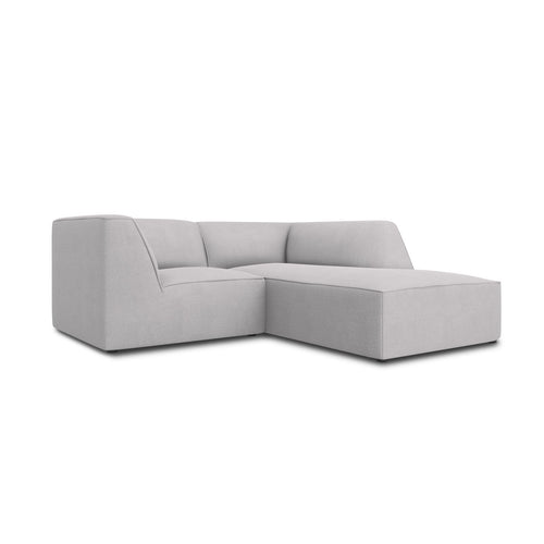 Cosmopolitan Design - Modulaire hoekbank rechts Siena 3-zits, structurele stof lichtgrijs - 180x186x69cm
