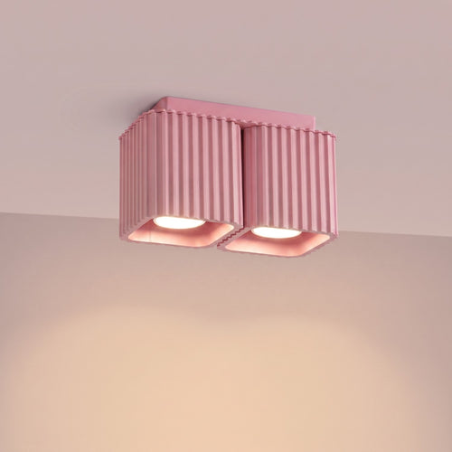 Sollux Lighting Plafondlamp RIFF 2 roze GU10 - 20,5x10x12cm