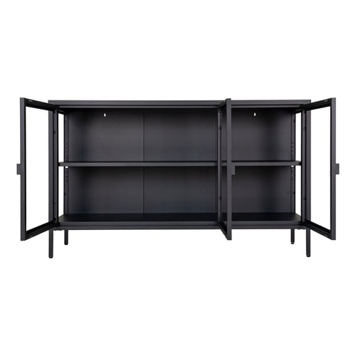 Rebellenclub Dressoir Röjan - 140 x 85 cm - Zwart Staal