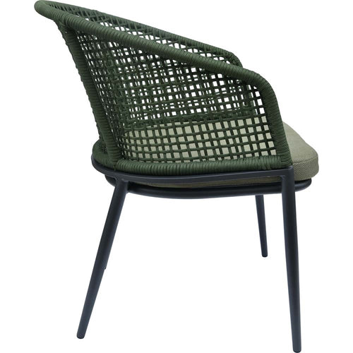 Lesli Living bistrostoel Kioto - groen - 56x62x77cm - set van 2