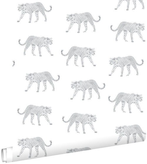 ESTAhome behang panters wit en lichtgrijs - 53 cm x 10.05 m - 139776 - vtwonen shop