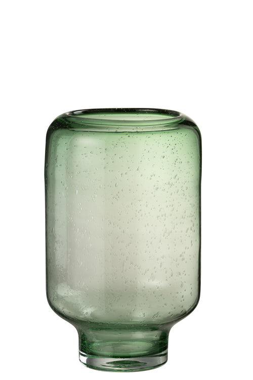 J-Line vaas Nora Op Voet Rond - glas - lichtgroen - large - Ø 22 cm - vtwonen shop