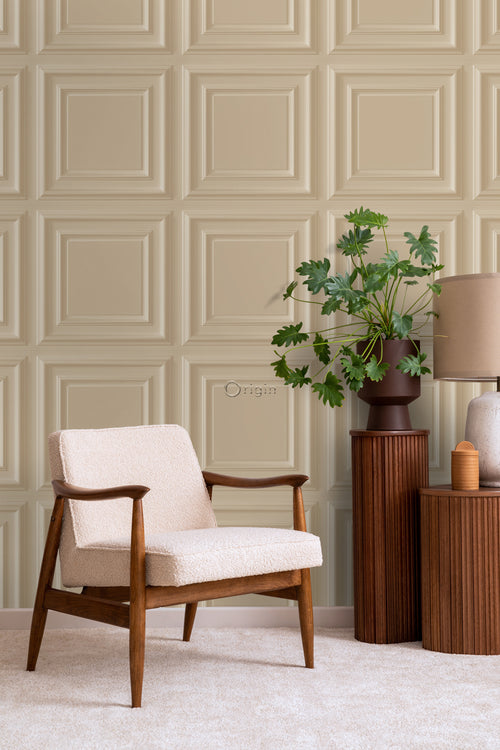 Origin Wallcoverings behang wandpanelen beige - 53 cm x 10,05 m - 347828 - vtwonen shop