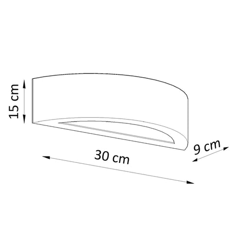 Sollux Lighting Wandlamp keramiek ATENA 30 - 30x9x15cm