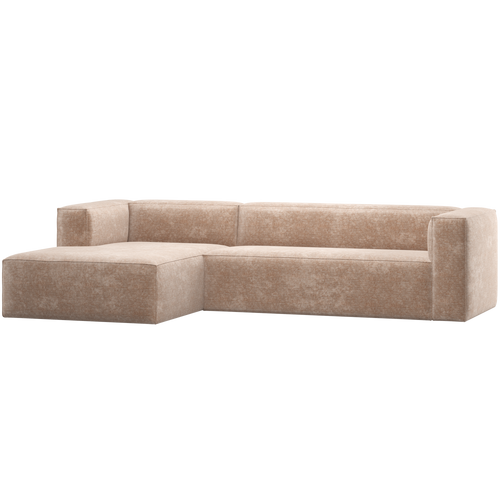 WOOOD hoekbank links Bean - Chenille - Velvet Naturel - 73x305x175