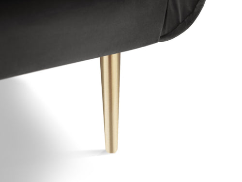 Cosmopolitan Design Fauteuil Vienna flueel, donkergrijs - 94x97x95cm