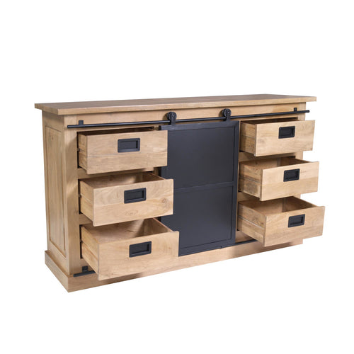 Starfurn Dressoir Fresno - Naturel Hout - 160x45x90cm