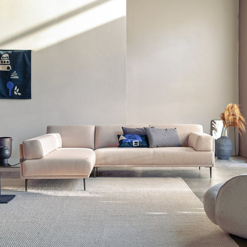 Tikamoon Hoekbank links in ecru stof 270 x 180 cm - Beige