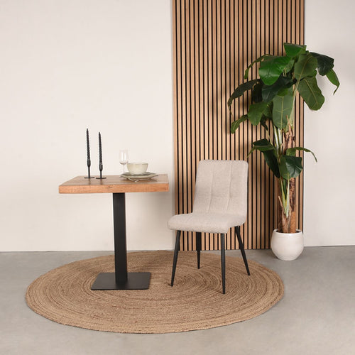 LABEL51 Eetkamerstoel Sam - Naturel - Zithoogte 46cm - Set van 2