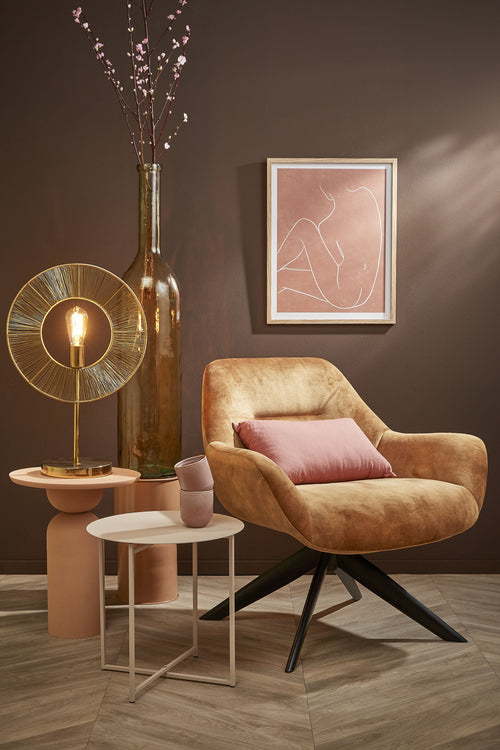 Mica Decorations Rioja Fles Vaas - H100 x Ø21 cm - Gerecycled Glas - Oker - vtwonen shop