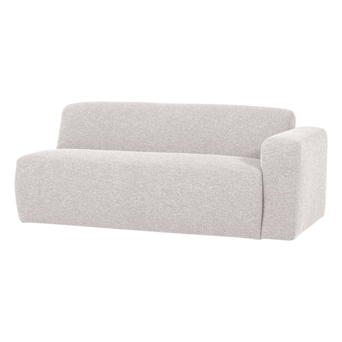 WOOOD 2-zits bank arm rechts Mojo Base - Bouclé - Ecru - 74x185x97