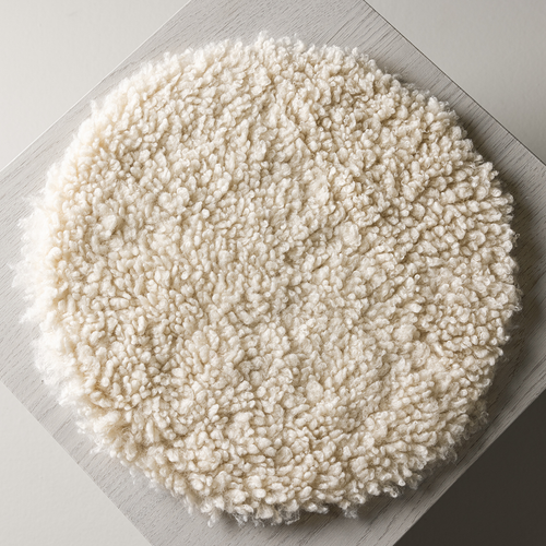 Nest living Malia Rond Vachtje Teddystof Wit