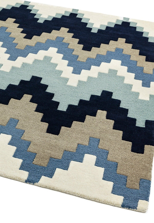 Vloerkleed MOMO Rugs Matrix MAX70 Cuzzo Blue 200x300 cm - vtwonen shop