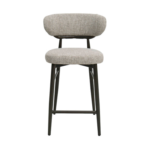 DÉJA Living Barkruk Milan - Beige/Brons - Zithoogte 75cm - Set van 2