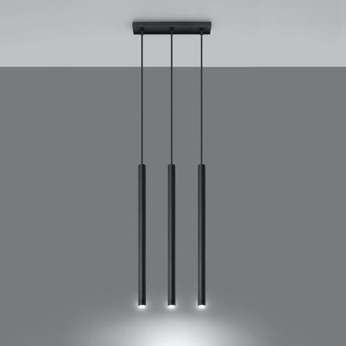 Sollux Lighting Hanglamp PASTELO 3 zwart - 30x5x90cm