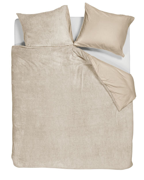 Ambiante Plush Teddy dekbedovertrek - Tweepersoons - 200x200/220 - Zand