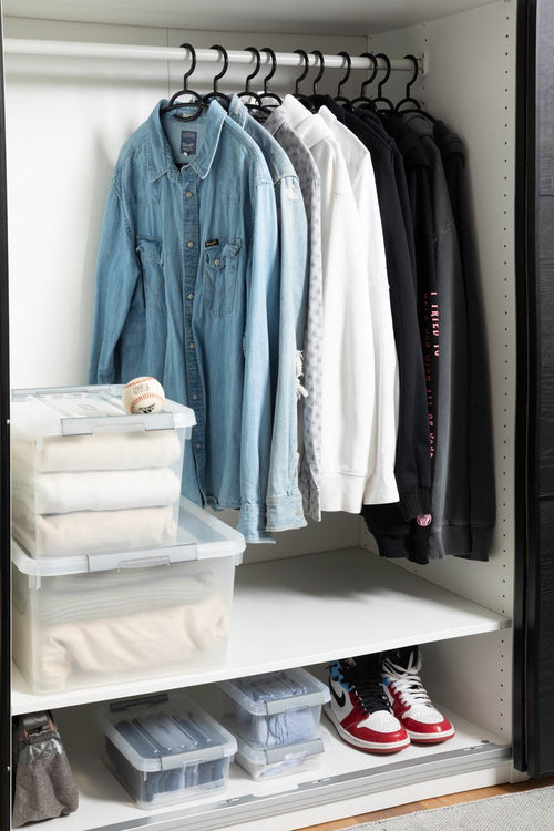 Curver Handy+ Opbergbox - 35L - 3 stuks - Transparant met deksel - vtwonen shop