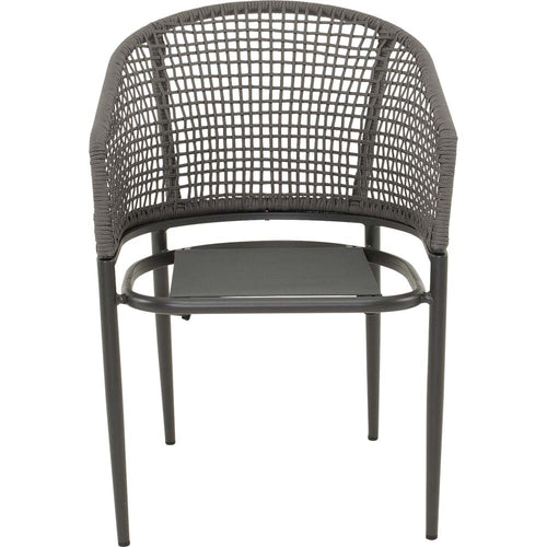 Lesli Living bistrostoel Kioto - grijs - 56x62x77cm - set van 2