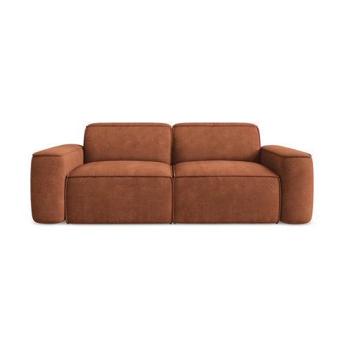 LaMiaSofa 3-zits bank Melissa - chenille stof - terracotta - 204x102x70