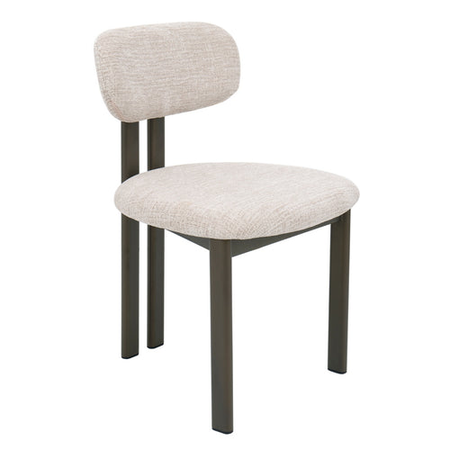 Giga Meubel Eetkamerstoel Noor - Beige/Brons - 51x53x81cm - Set van 2 - vtwonen shop