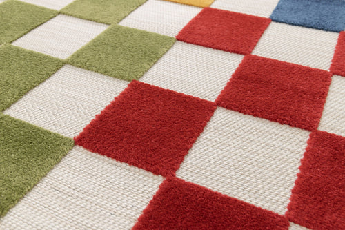 AFK Living vloerkleed Multi Carreaux - voor binnen en buiten - veelkleurig - 120 x 170 cm
