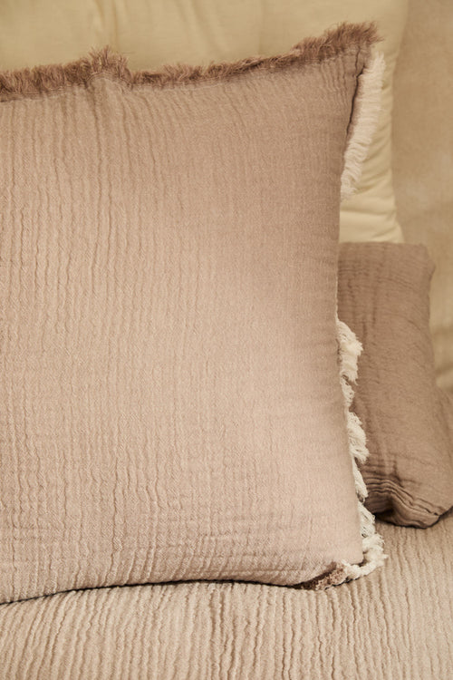 Calma House Kussenhoes Layer2 - Steenkleur - 45x45