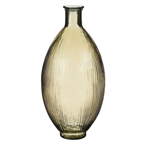 Mica Decorations Firenza Fles Vaas - H59 x Ø29 cm - Gerecycled Glas - Lichtbruin - vtwonen shop