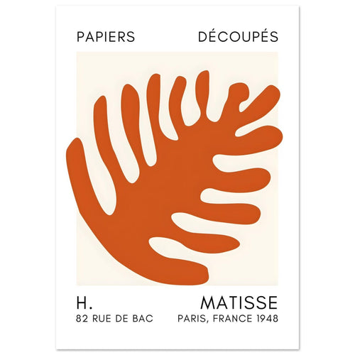 Artfulprints  Matisse – Coral bloom orange   poster 30x40 cm - vtwonen shop
