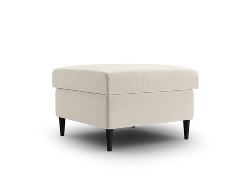 Cosmopolitan Design Poef Kyoto flueel lichtbeige - 70x70x45cm