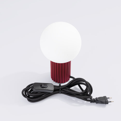 Sollux Lighting Tafellamp HALO bordeaux - 12x12x19cm
