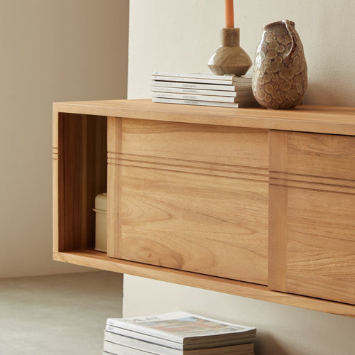 Tikamoon Teakhouten TV-meubel 140 cm - Naturel
