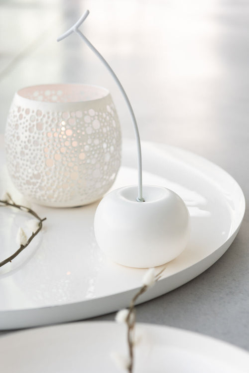 J-Line theelichthouder Geperforeerd - metaal - wit - vtwonen shop