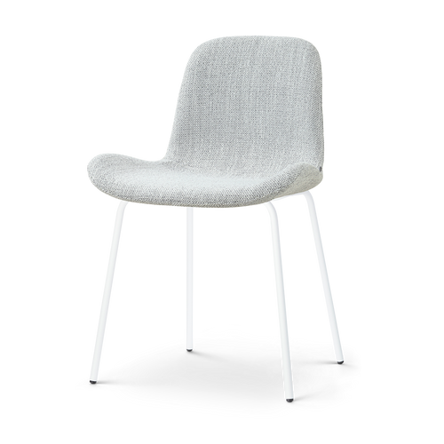 Nolon Nora-Fé eetkamerstoel grijs melange - wit onderstel - vtwonen shop