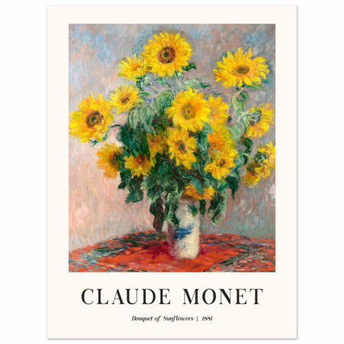 Artfulprints  Claude Monet - Bouquet of sunflowers   poster 30x40 cm - vtwonen shop