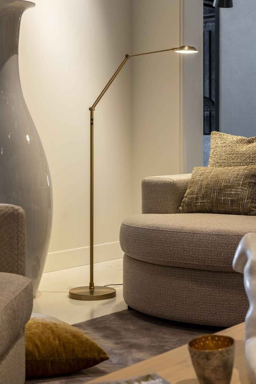 Artdelight vloerlamp Palermo - 1 lichts - 26  x 135   cm - brons - vtwonen shop