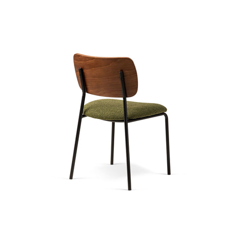 Set van 2 stoelen met gesp Dina boucle donker olijfgroen - 47x49x79cm